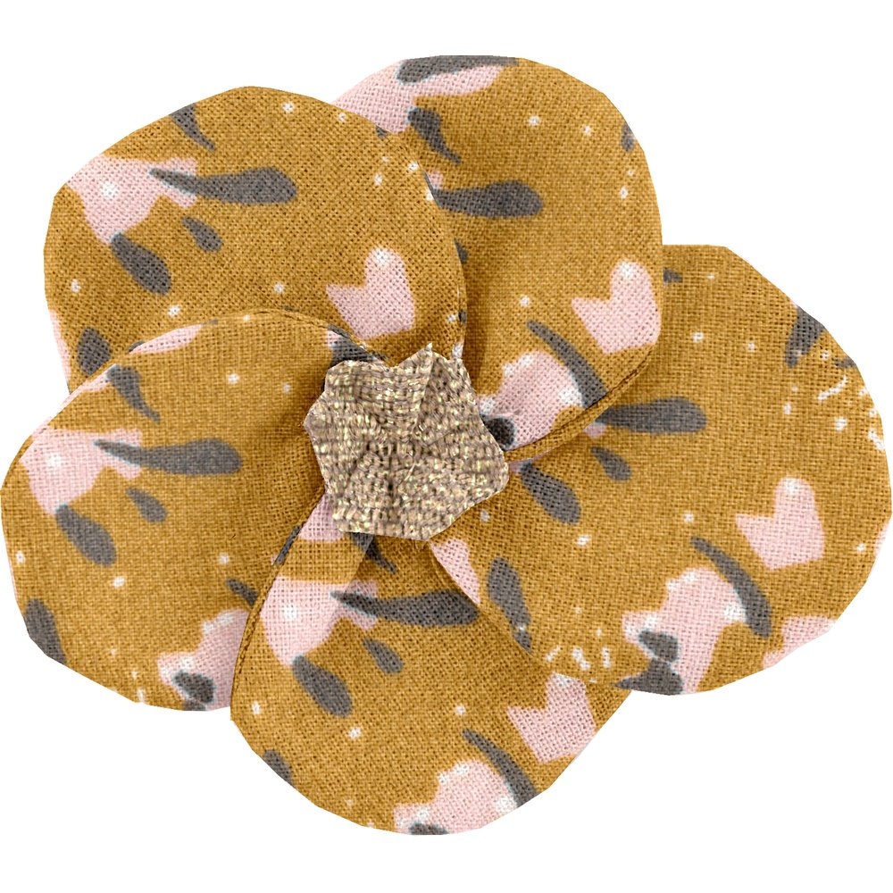 Petite Barrette Pétales De Fleur Gypso Ocre