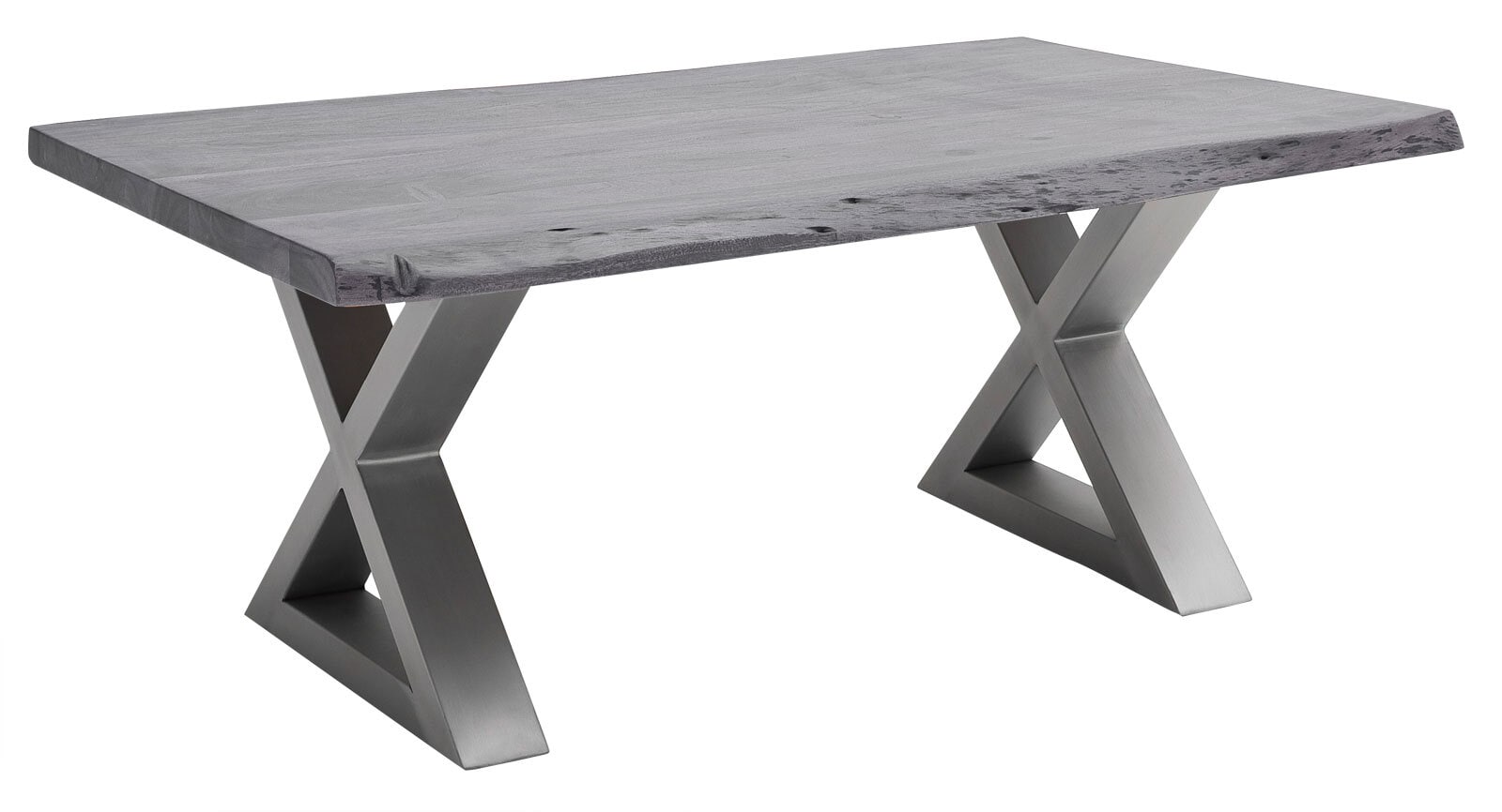 Couchtisch CARTAGENA X110 Edelstahl /massiv grau