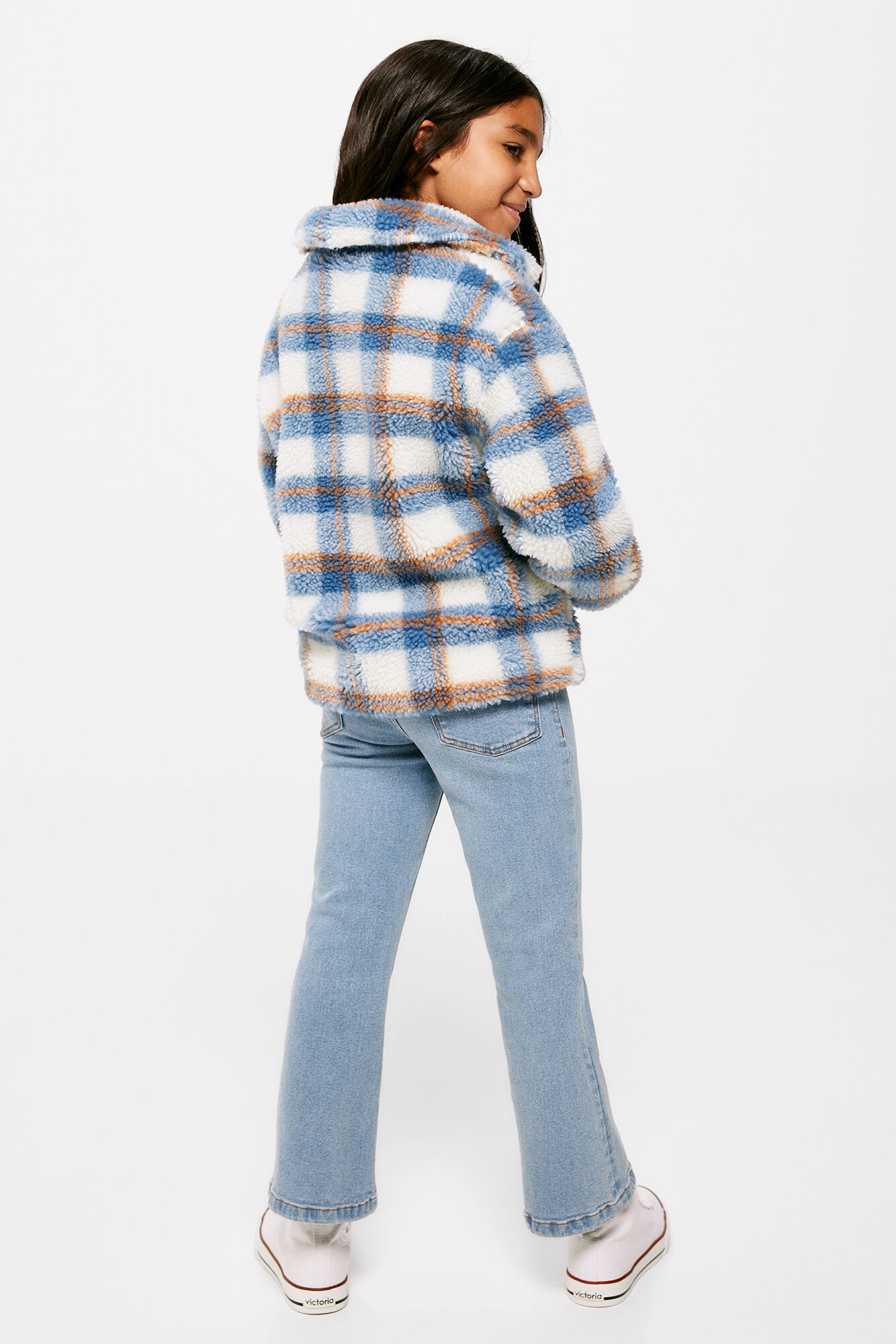 Calças jeans flare para meninas