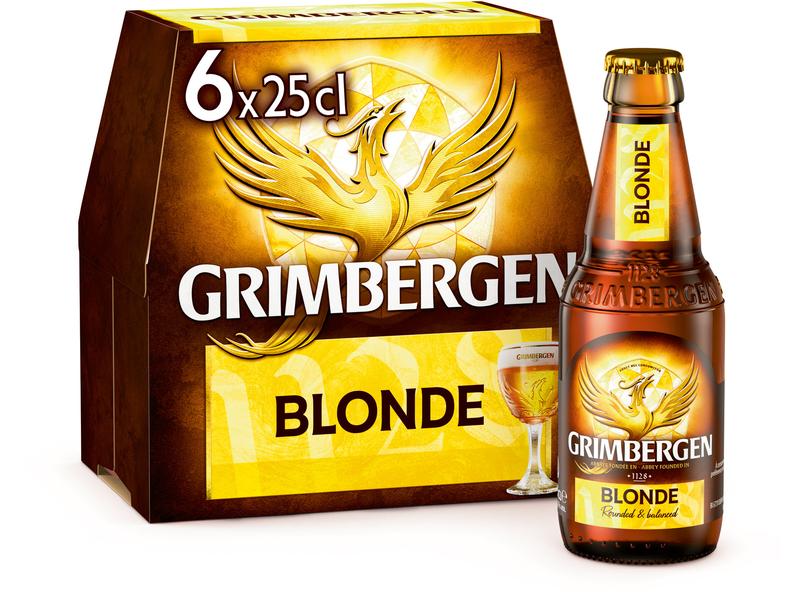 Grimbergen Bier Blonde 6 x 0.25 l Abteibier