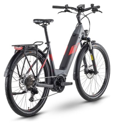 VTC Électrique Raymon TourRay E 6.0 Wave Tektro M350 9V 630Wh 27.5'' Gris 2024