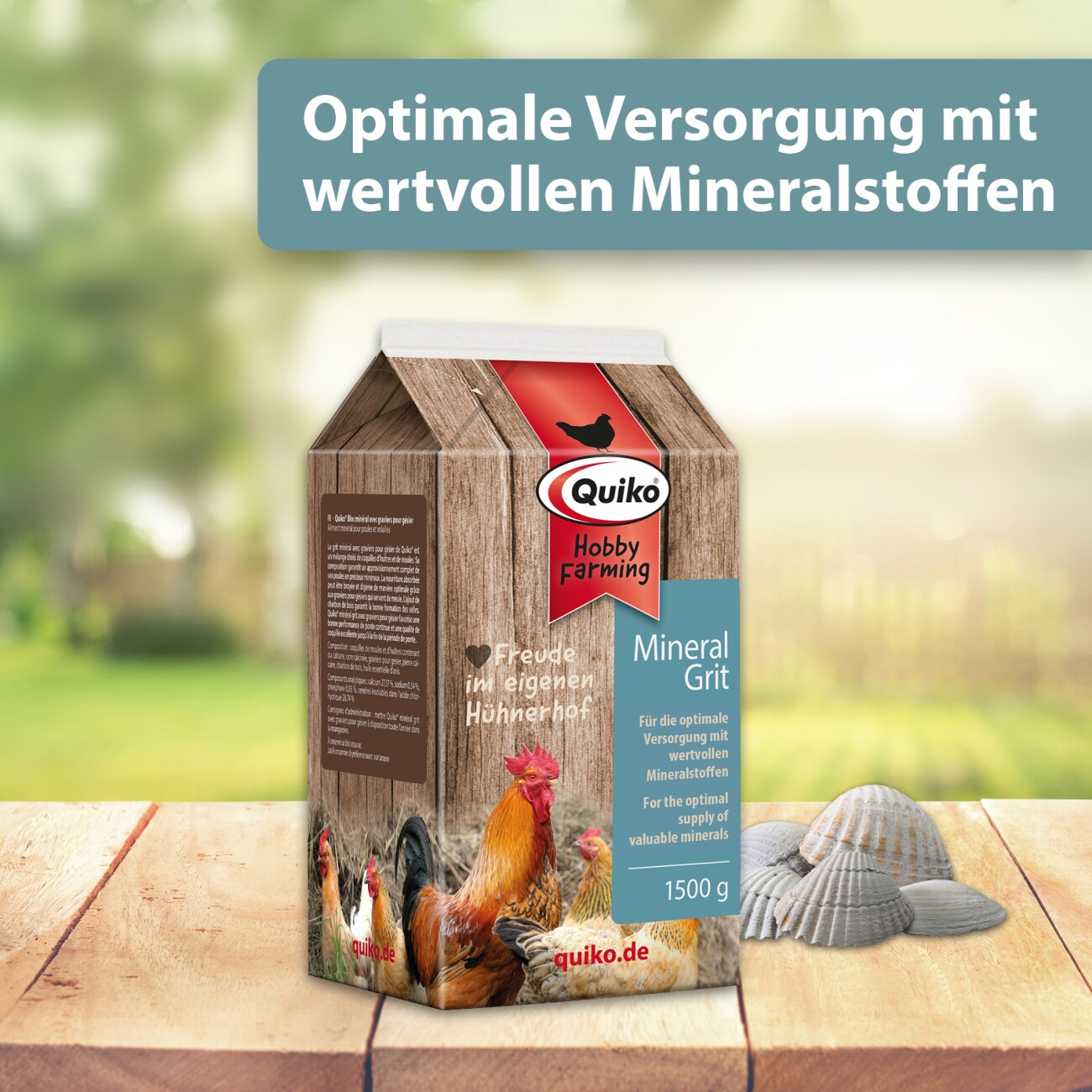 Quiko Hobby Farming: Mineralgrit mit Magenkiesel 1500 g