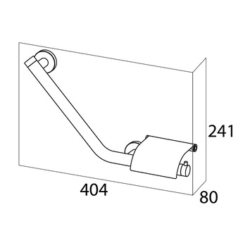 Tiger Boston Comfort en Safety toiletrolhouder met steun links chroom