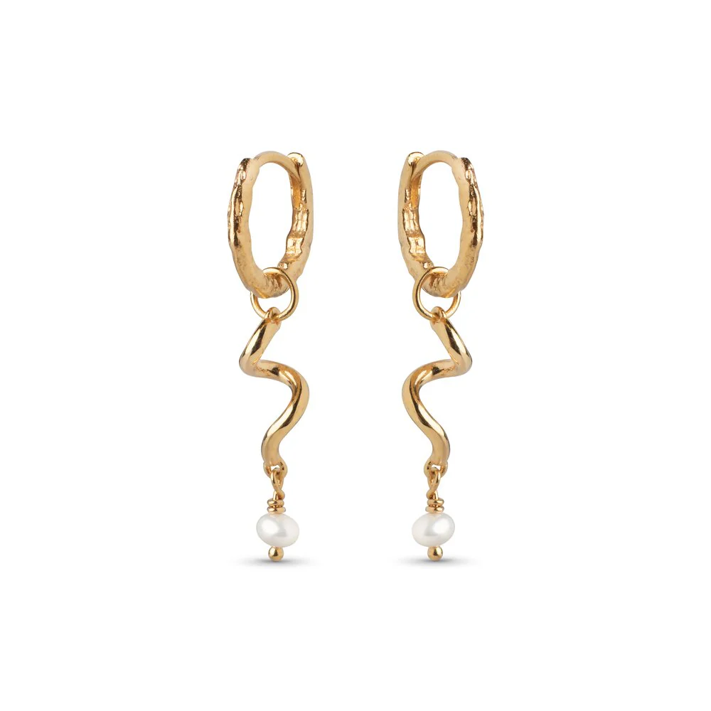 ENAMEL Copenhagen  Twist Hoops øreringe - forgyldt