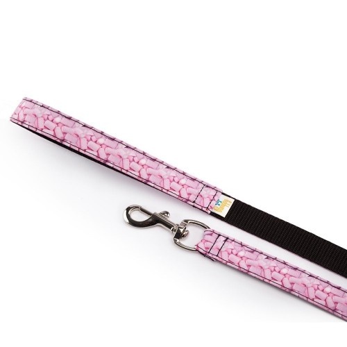Coleira para cães Pappy com estampa de nuvens rosa