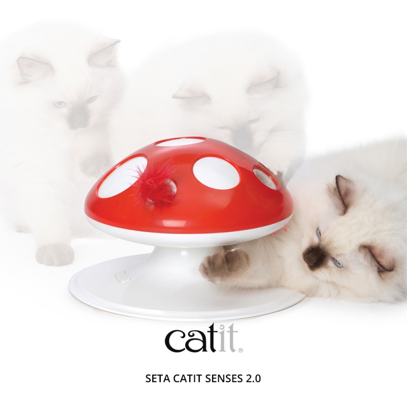 Penas de substituição para o brinquedo para gatos Catit Sense 2.0 em formato de cogumelo.