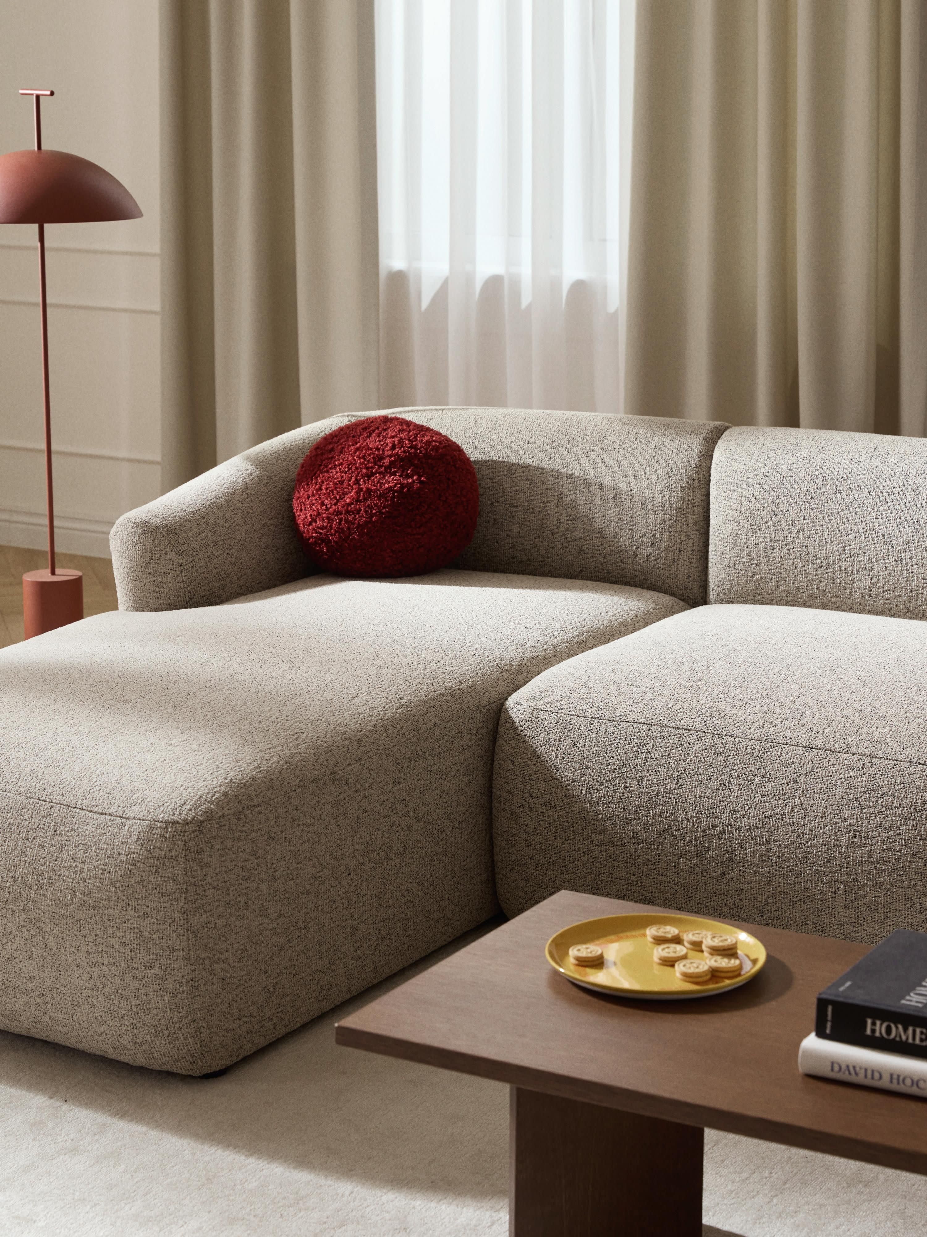 Modulaire bouclé hoekbank Sofia (3-zits)