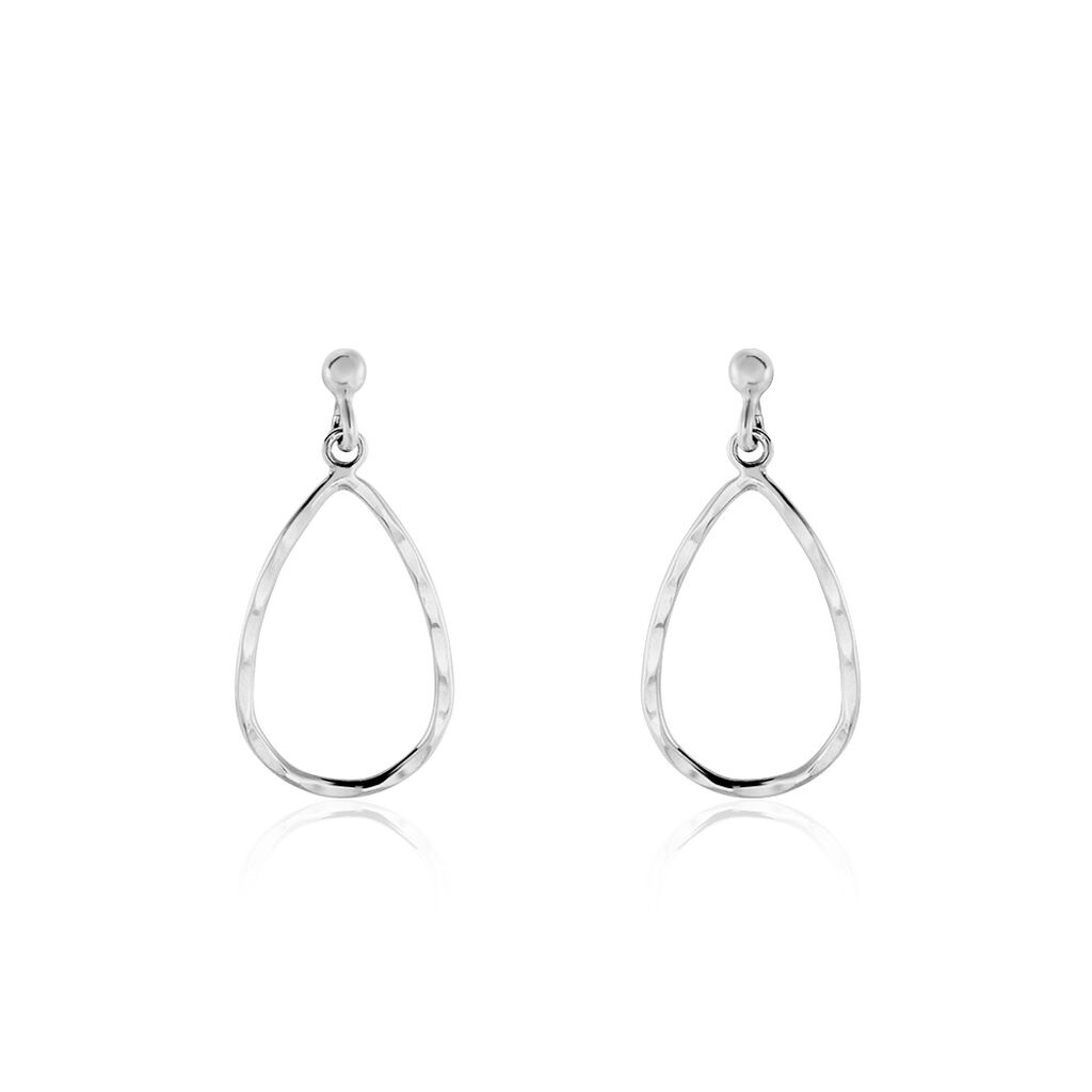 Boucles D'oreilles Pendantes Argent Blanc Camulos