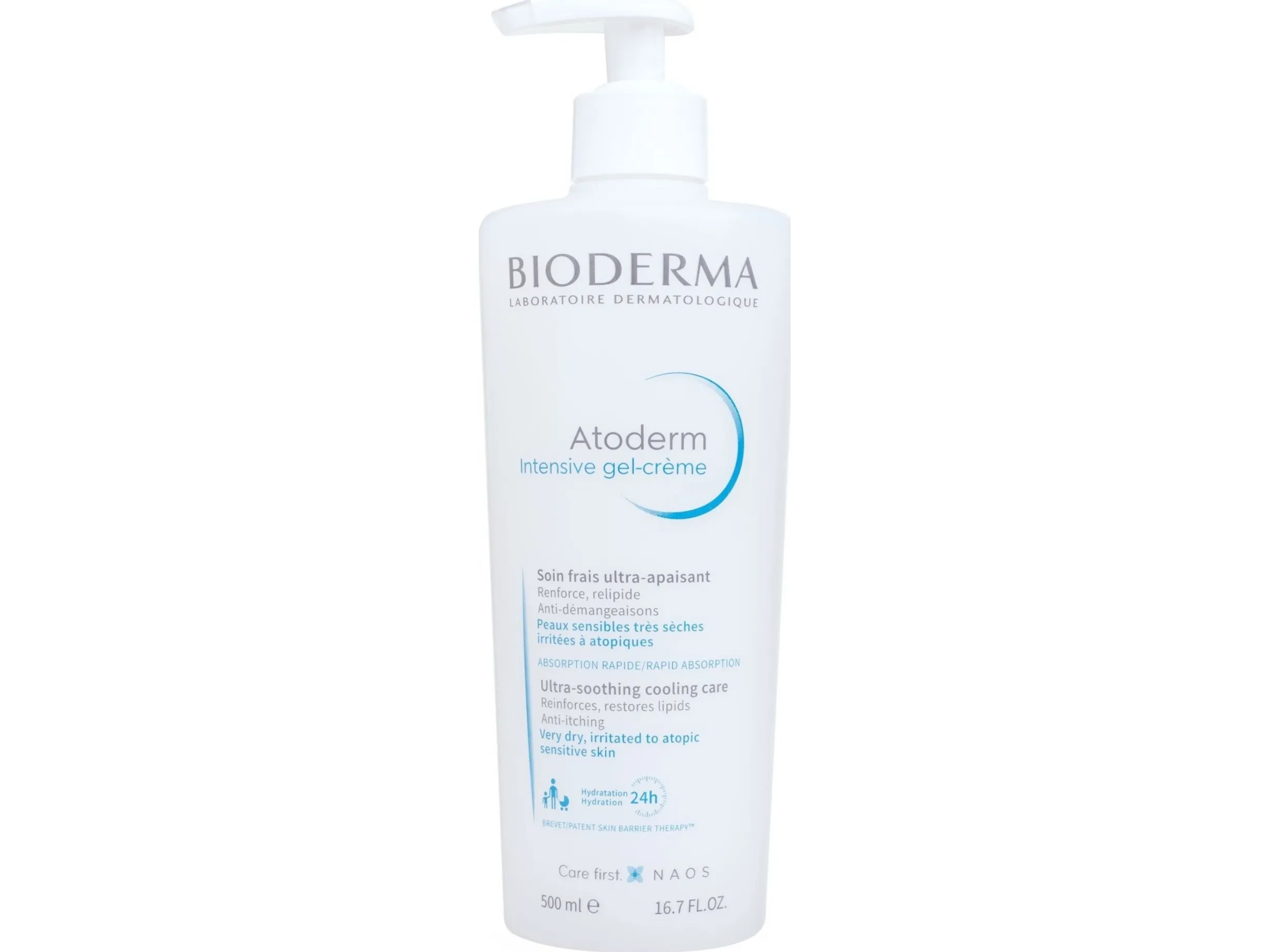 Bioderma 3701129802670, Fløde, Kvinder, Fugte, Lindrende, Almindelig hud, 500 ml, Pumpeflaske