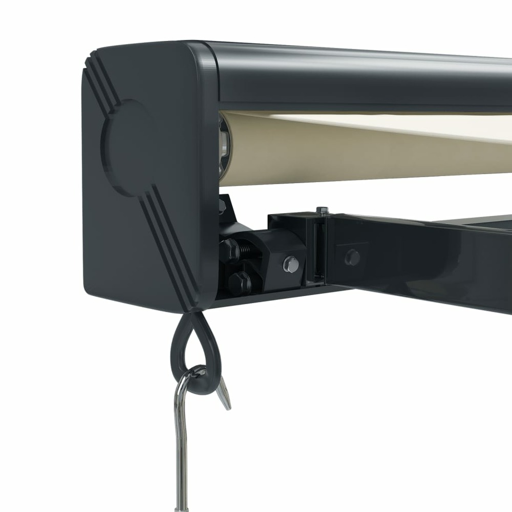Auvent rétractable crème 4,5x3 m tissu et aluminium