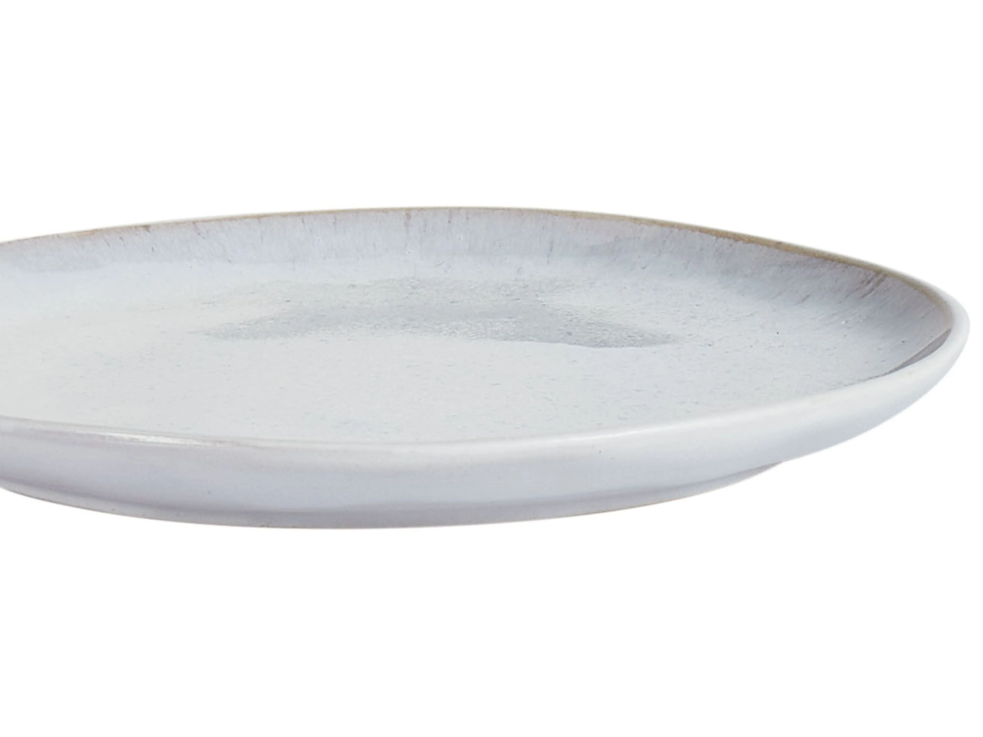 Set van 8 dessertborden SESAME Steengoed Lichtgrijs