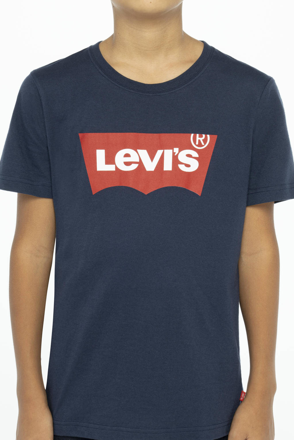 Levi's T-shirt Batwing met logo donkerblauw