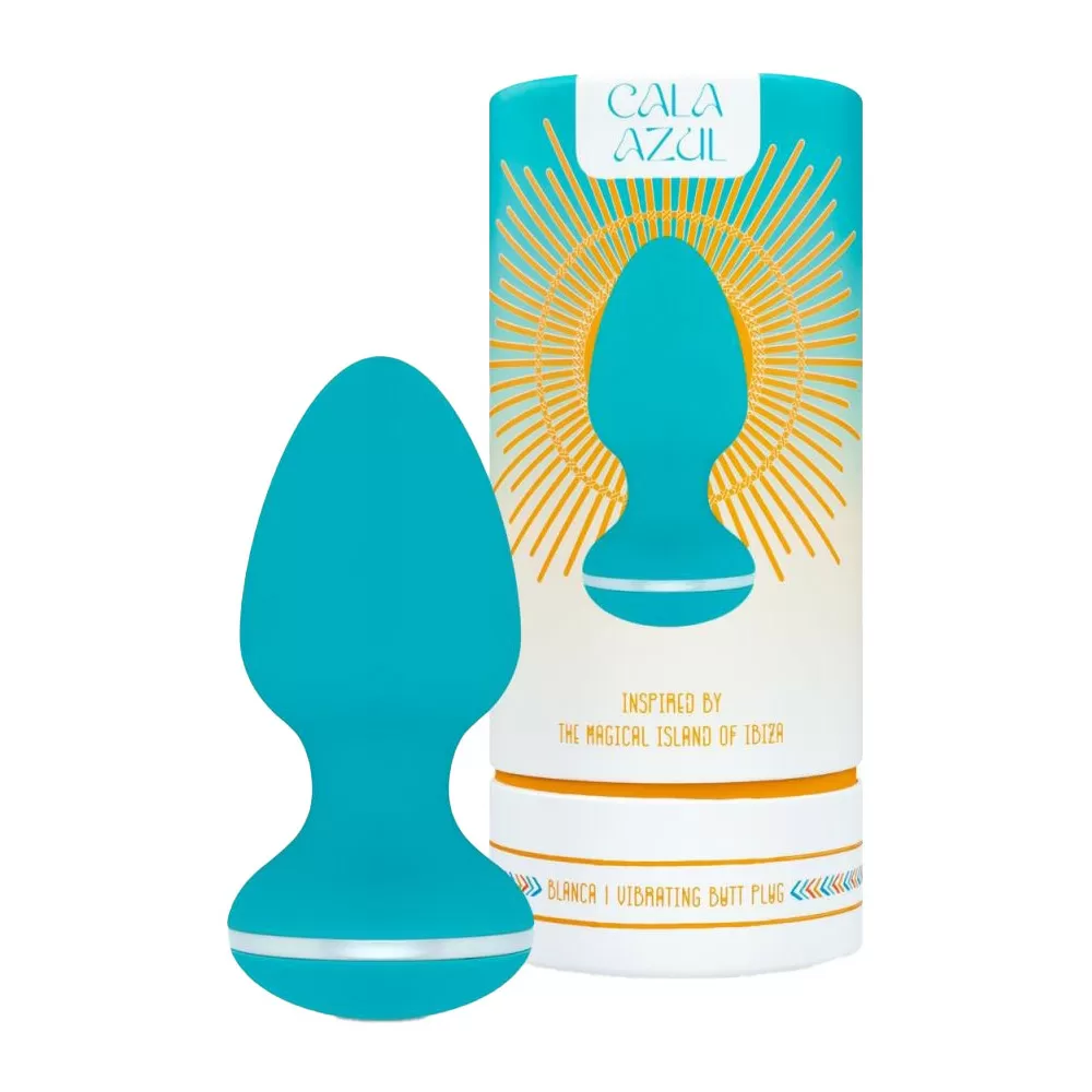 Cala Azul Blanca Vibrating Anal Plug