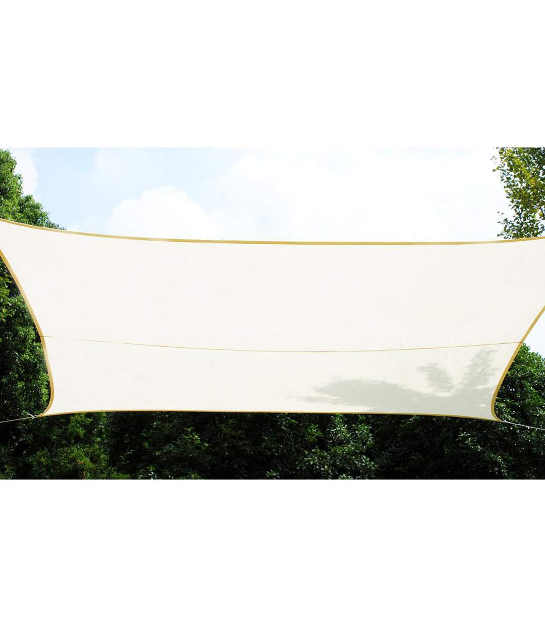 Voile d'ombrage rectangulaire Curacao - 3 x 4 m - Blanc