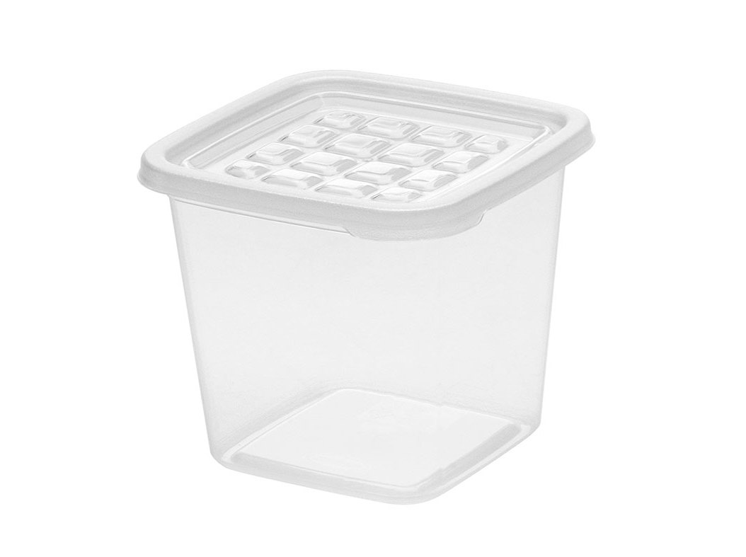 CONJUNTO 4 CAIXAS CONSERVAÇÃO QUADRADAS AUCHAN ESSENCIAL PLÁSTICO 1.1L