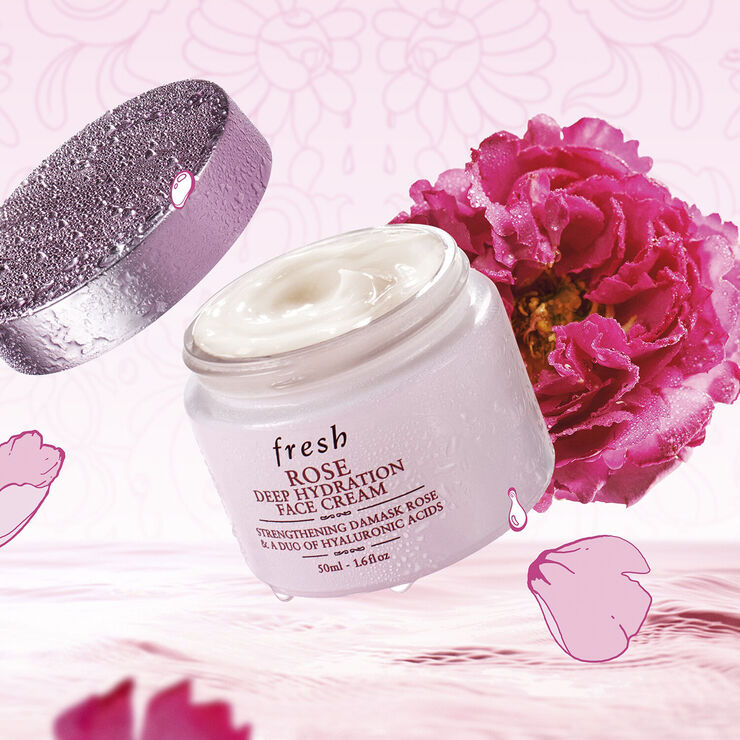 Fresh Rose Face Cream - Hyaluronic acid moisturizer