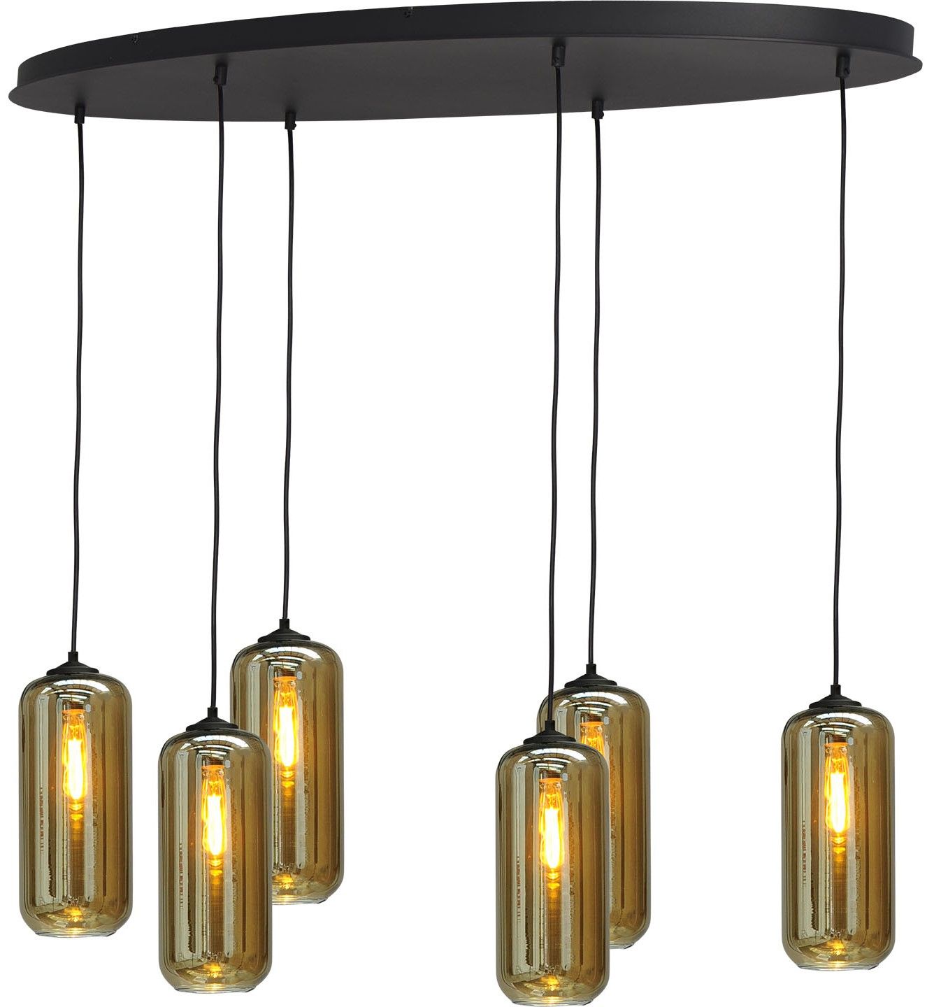 Hanglamp 2264-05-130-50-6-5 Quinto Smoke B130 x D50 cm
