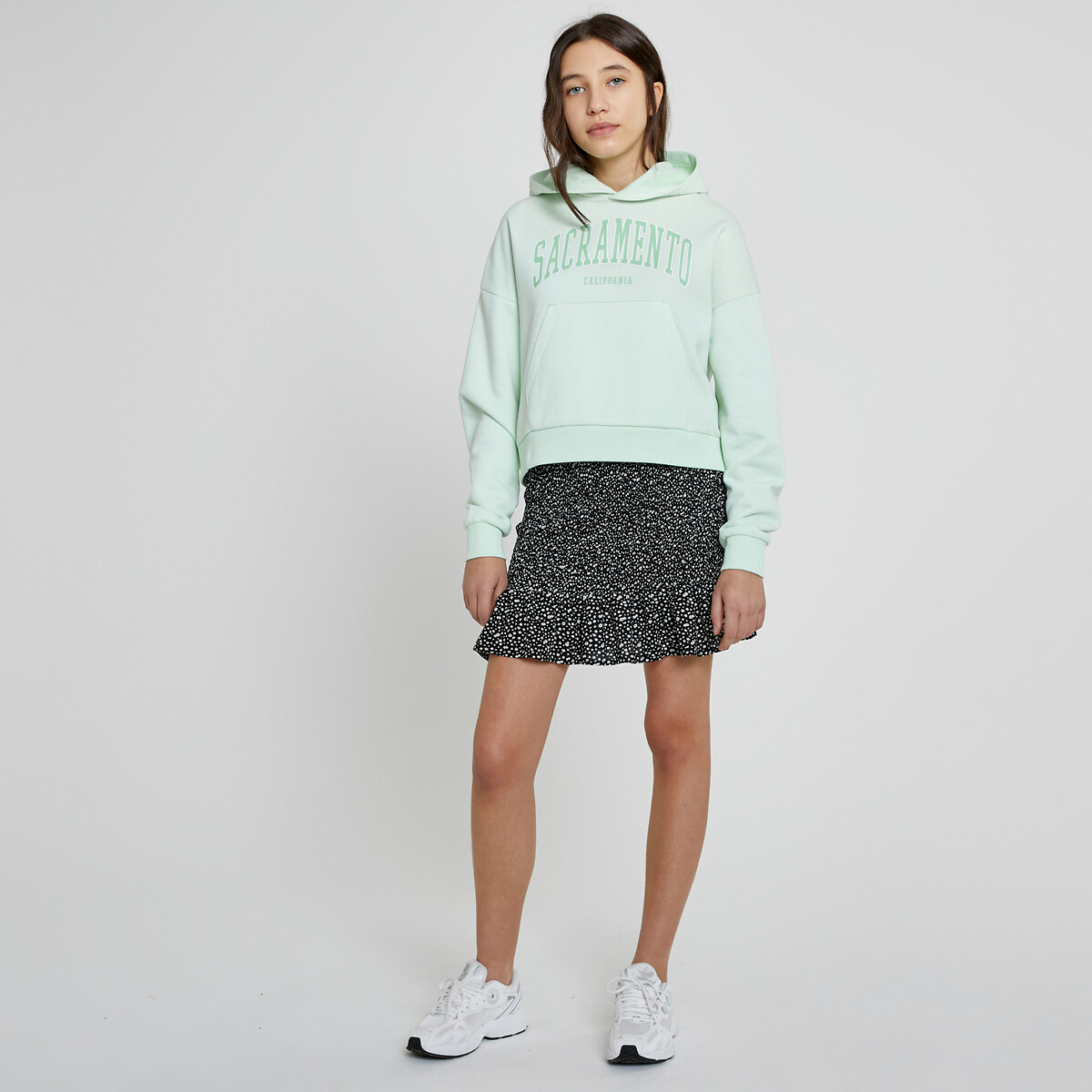 COLEÇÕES LA REDOUTE<br>Saia com estampa floral e babados pequenos