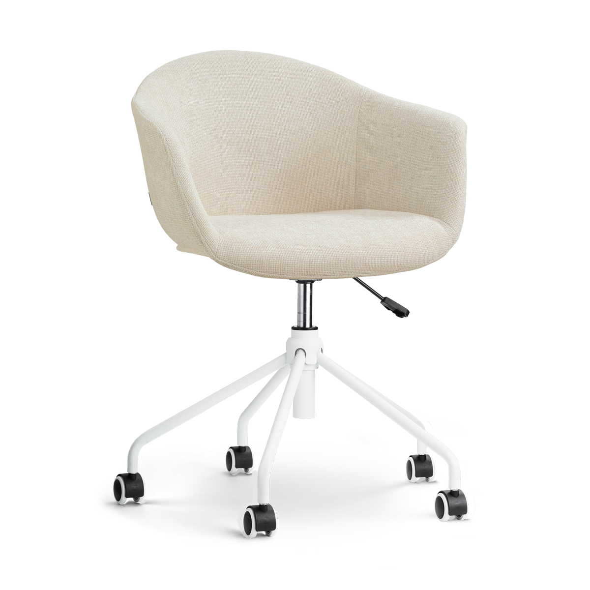 Bureaustoel Nout-Otis wit onderstel cottonbeige