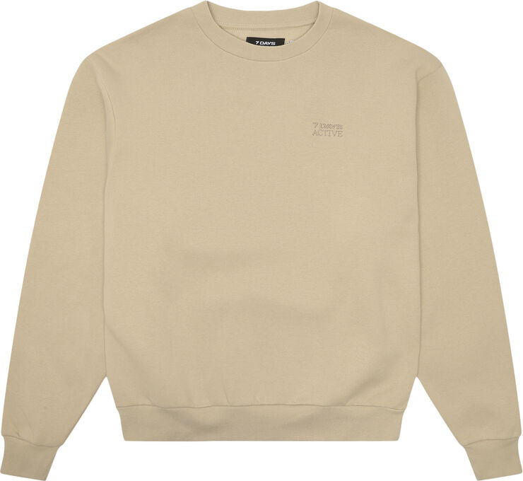 7 Days Active Organic Crewneck 822 white pepper