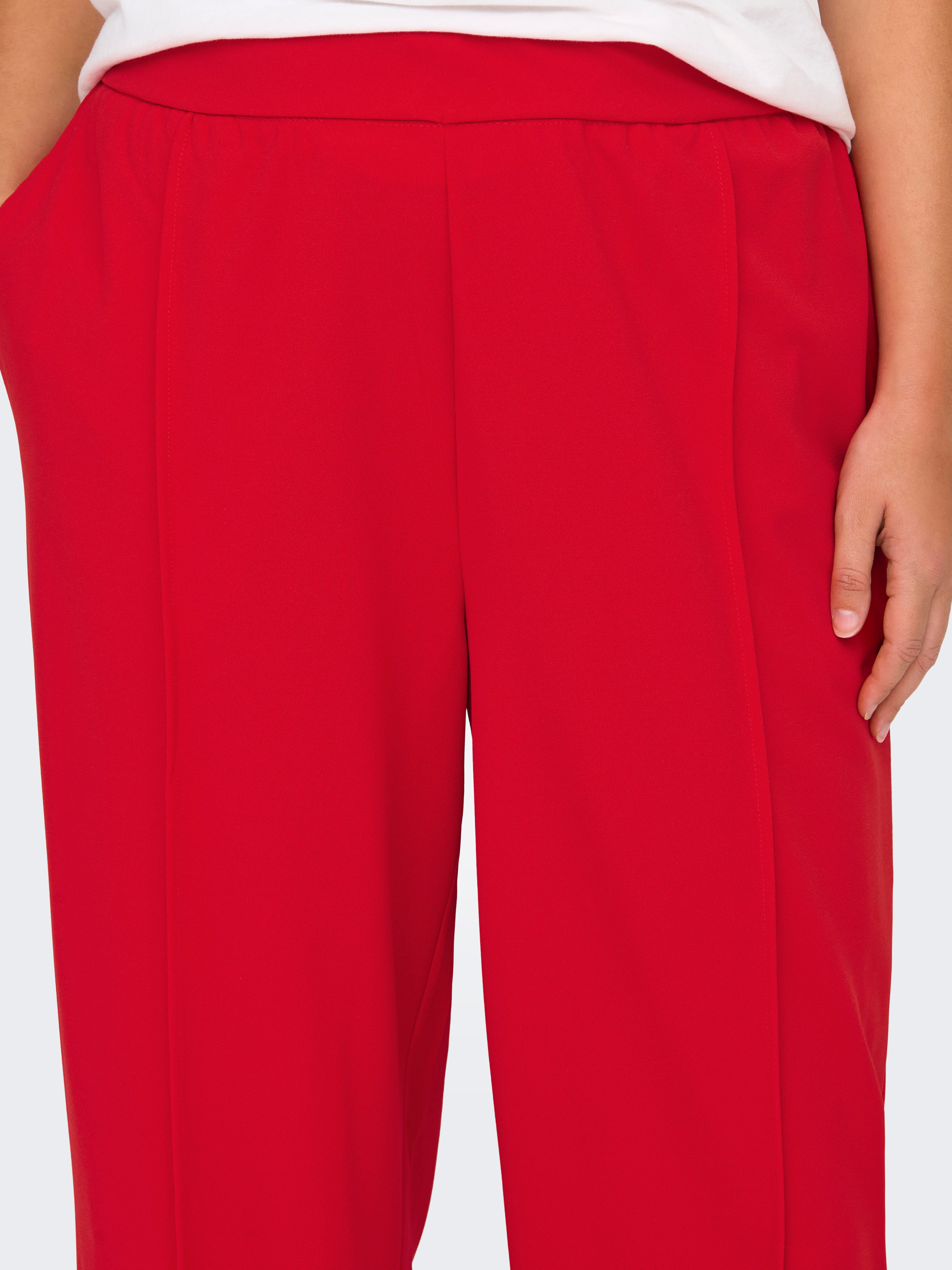 CARSANIA Weiter Beinschnitt Hose mit weitem Beinschnitt Mars Red
