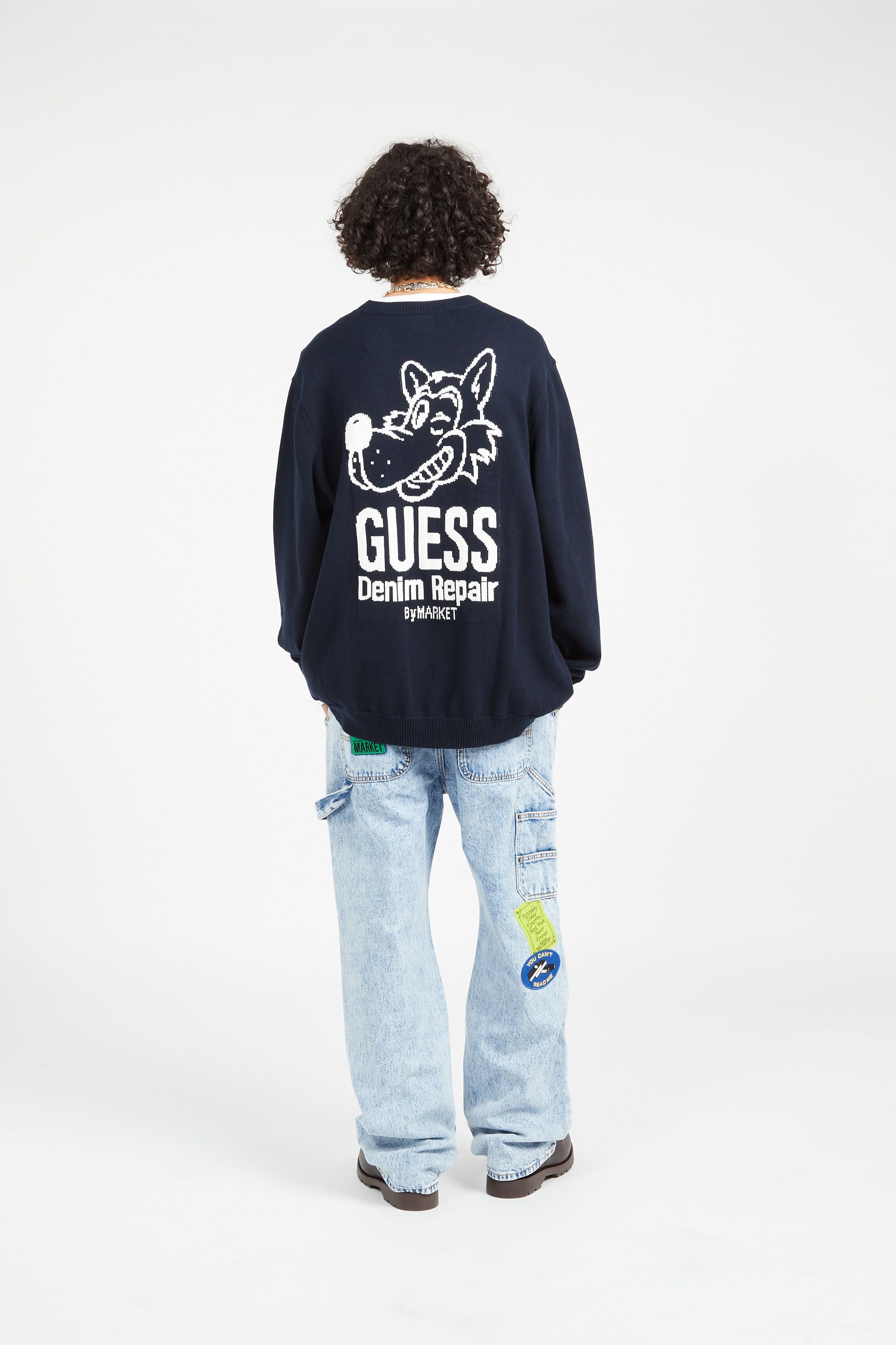 GUESS ORIGINALS Pull GO MARKET SWEATER Bleu