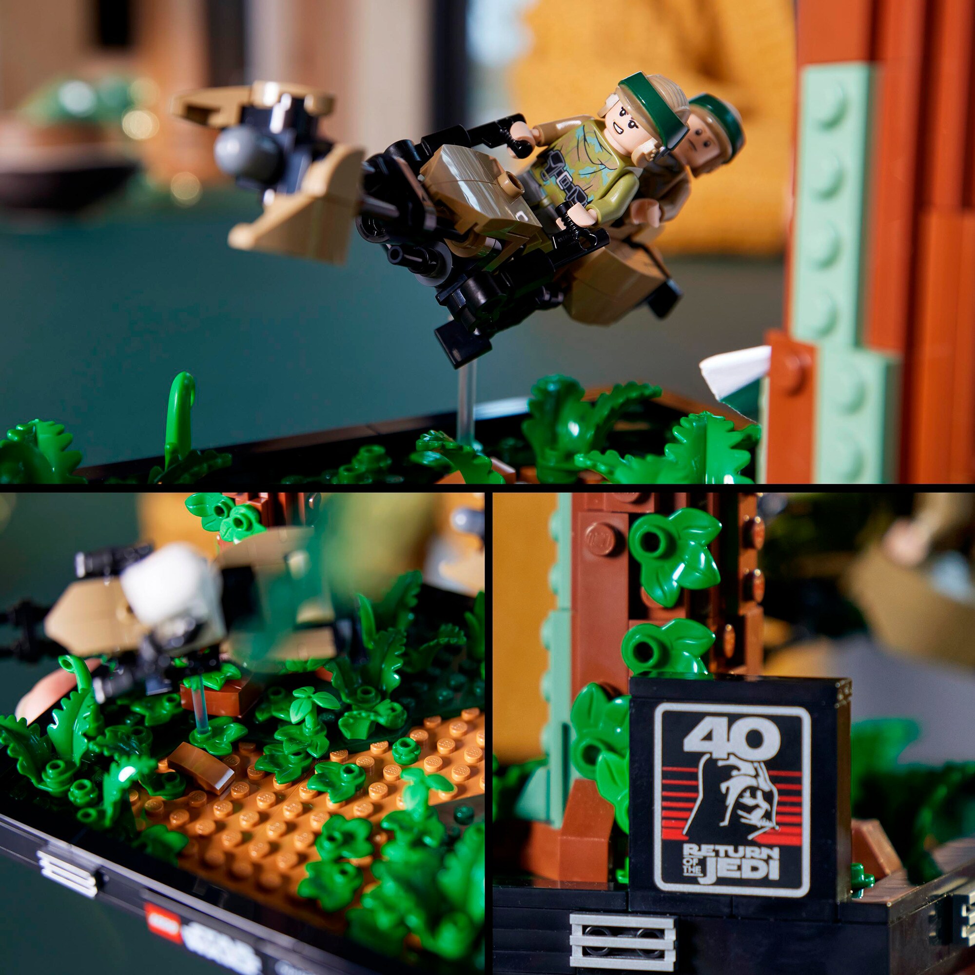 LEGO Konstruktionsspielzeug Star Wars Verfolgungsjagd auf Endor - Diorama