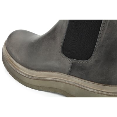 Damen-Lederboot, Grau