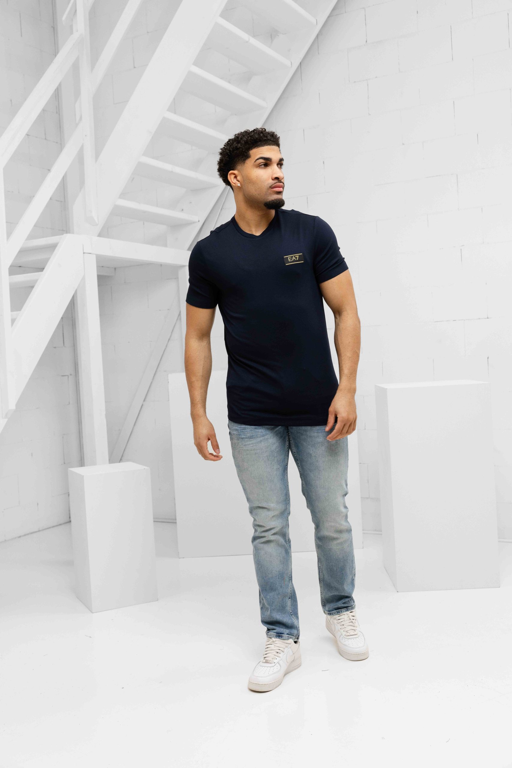 EA7 Emporio Armani 7M001331 T-Shirt Heren Donkerblauw