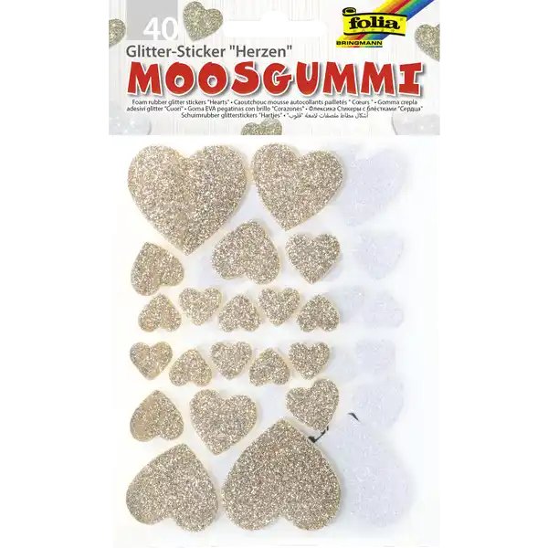 Moosgummi Glitter-Sticker