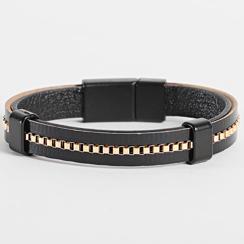 Bracelet Noir Doré