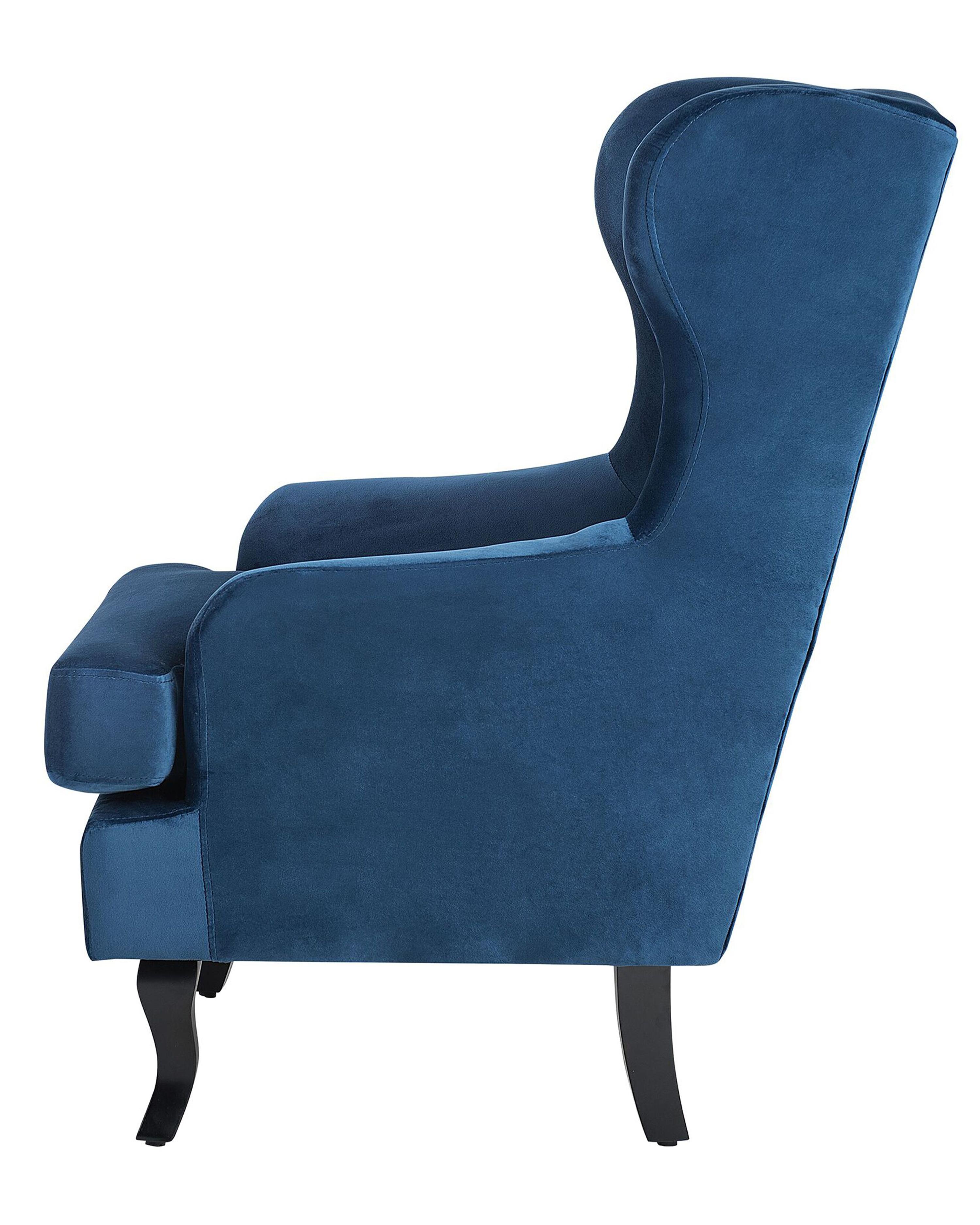 Oorfauteuil ALTA Fluweel Donkerblauw