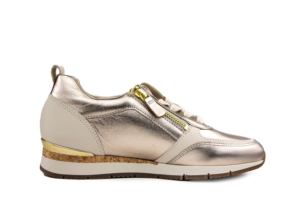 Gabor Sneaker Puder Creme Gold Satin