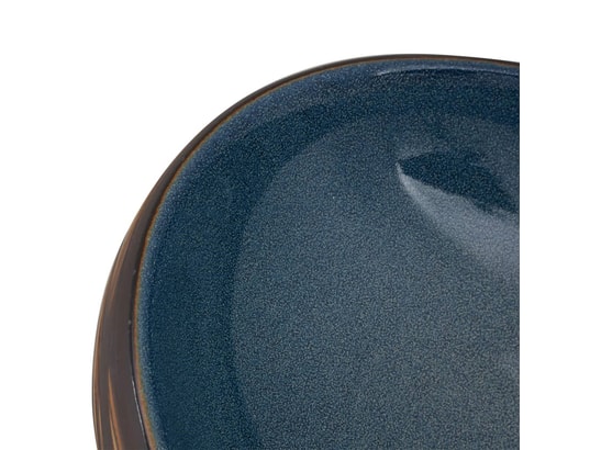 VIDAXL - Vasque à poser marron et bleu ovale 59x40x15 cm céramique