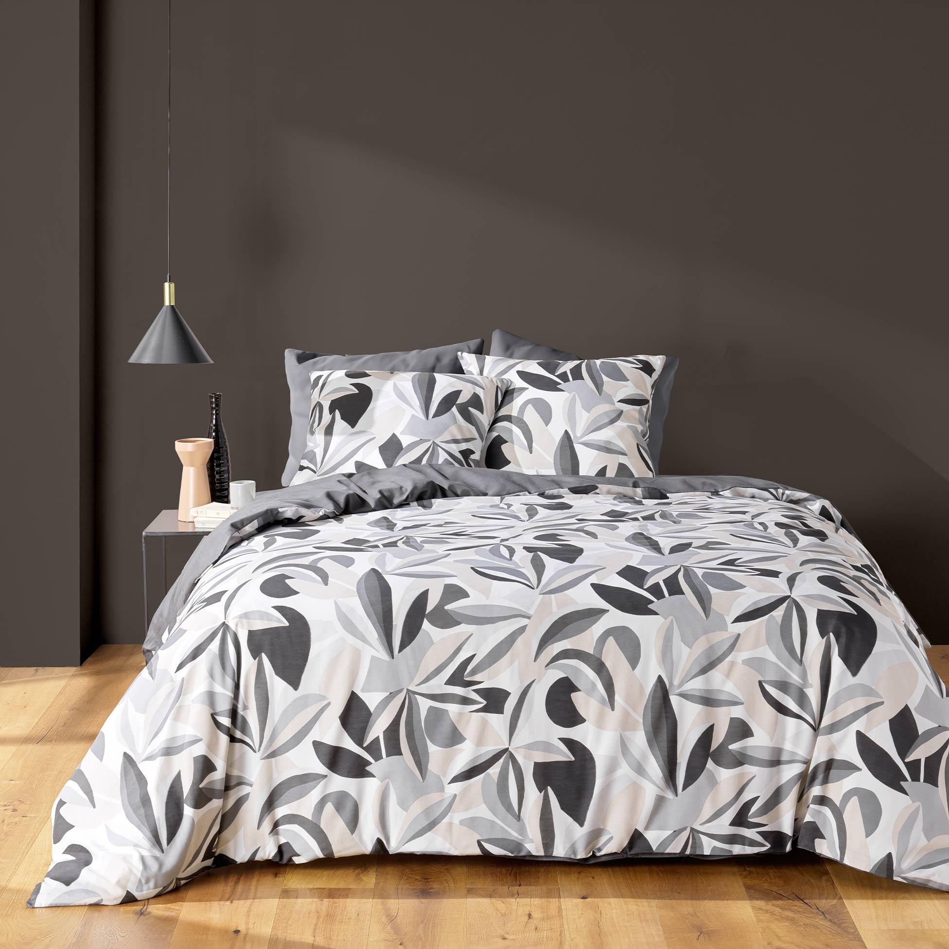 PARURE 3 PIECES 240X220CM 52 FILS ALLOVER LAVINIA GRIS