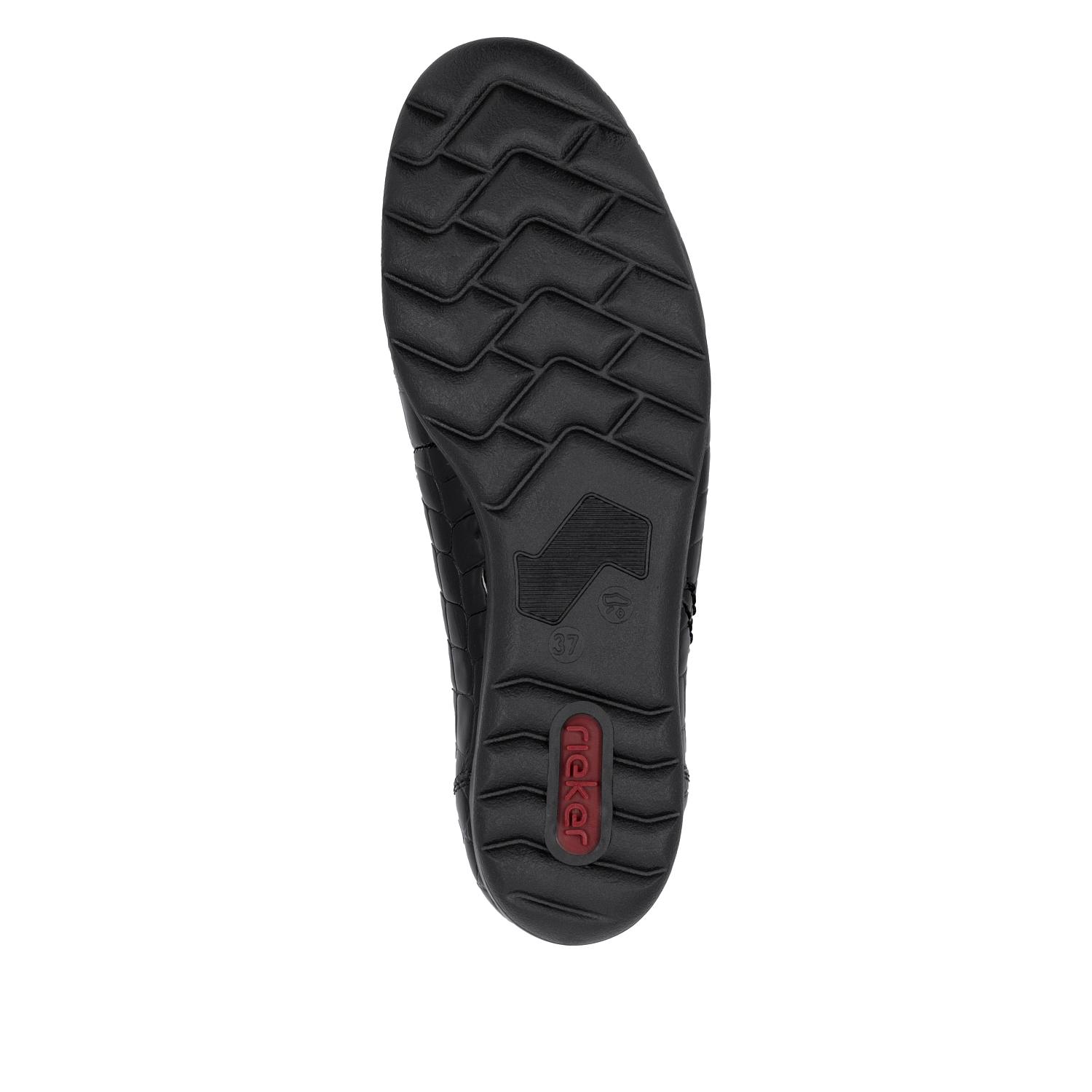 Rieker Black Croc Patent Ballerina