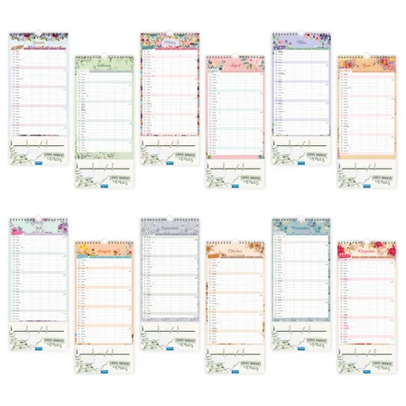 Trötsch Premium Familienkalender Familientermine Blume 2024