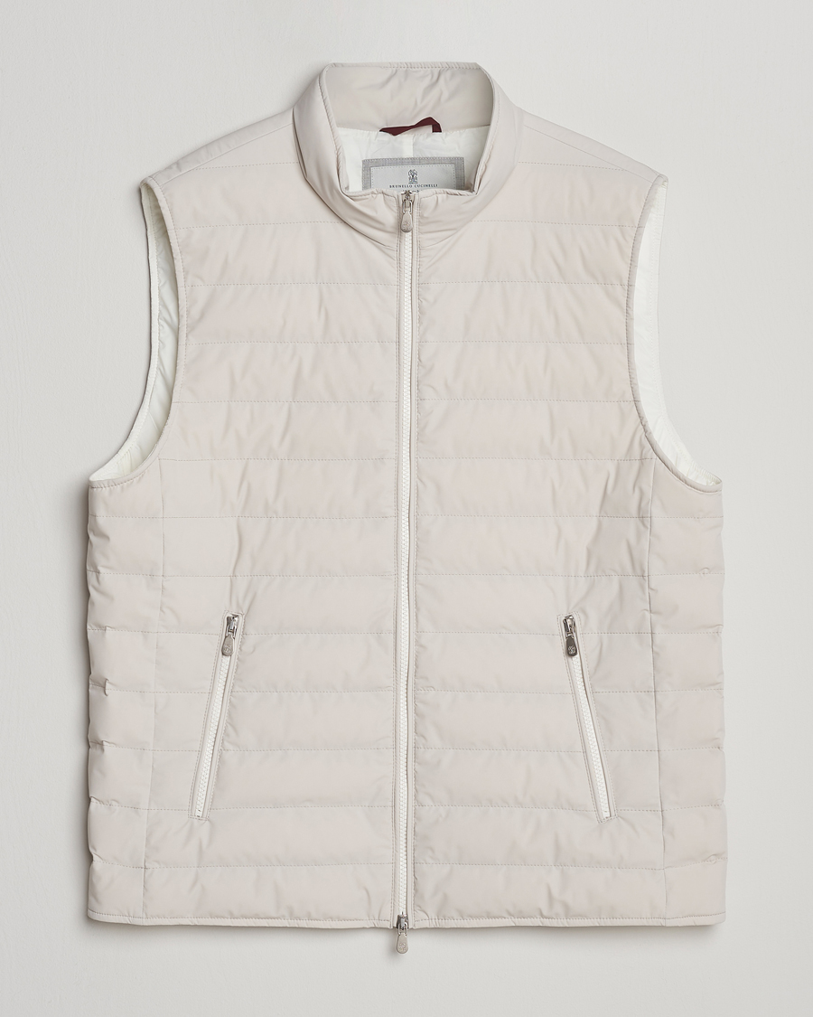 Brunello Cucinelli Nylon Gilet Light Beige
