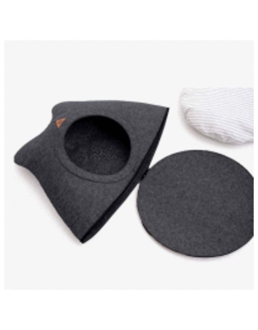 Pet & Co. Katten Cave Nala - Kattenbed - 45  Ø cm Antraciet