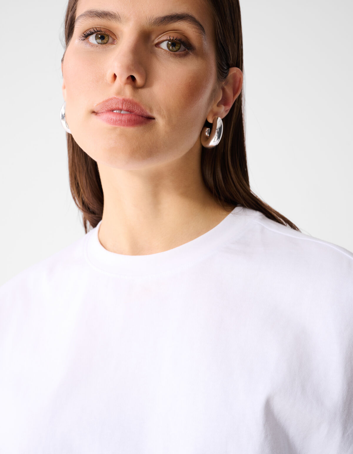 Big Sleeve T-shirt Wit By Monica