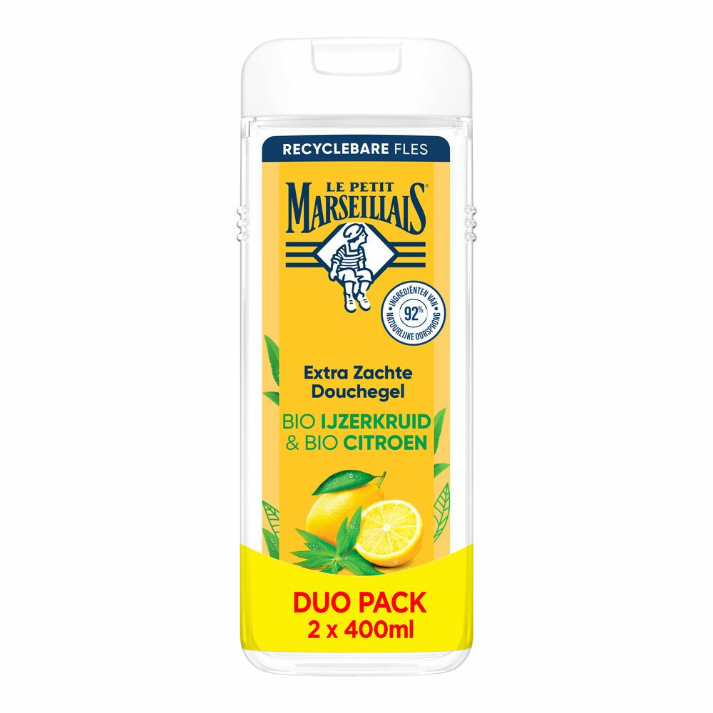 3x Le Petit Marseillais Douchegel BIO IJzerkruid & BIO Citroen2x400 ml