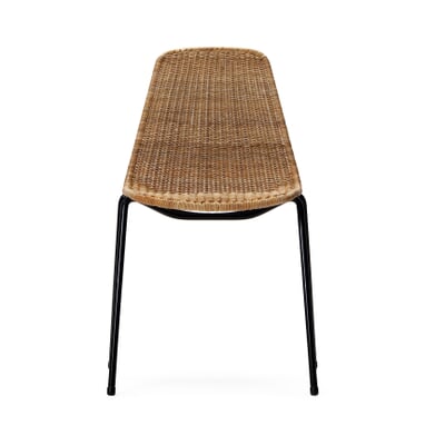 Stuhl Basket, Schwarz / Natur
