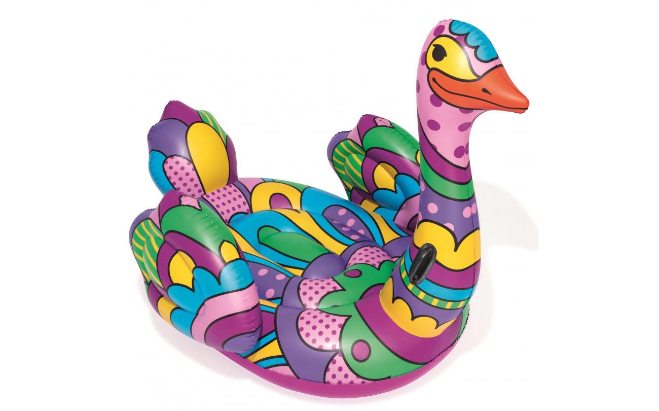 Luchtmatras Struisvogel Pop art 190x166cm met 2 handvaten