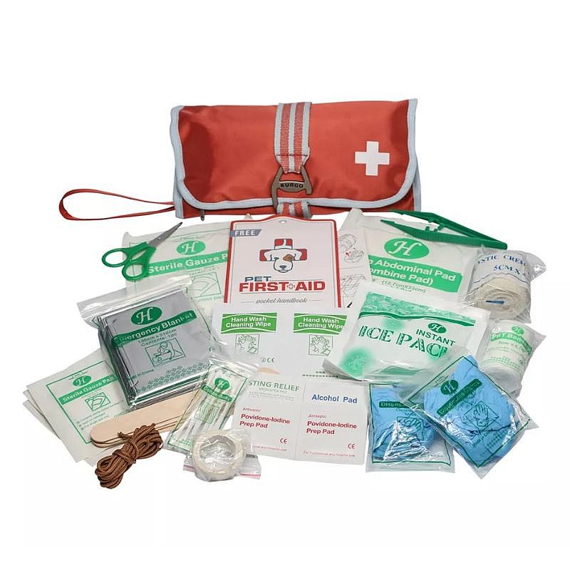 Kurgo First Aid Kit Paprika – EHBO-set voor honden (50-delig) | 15751