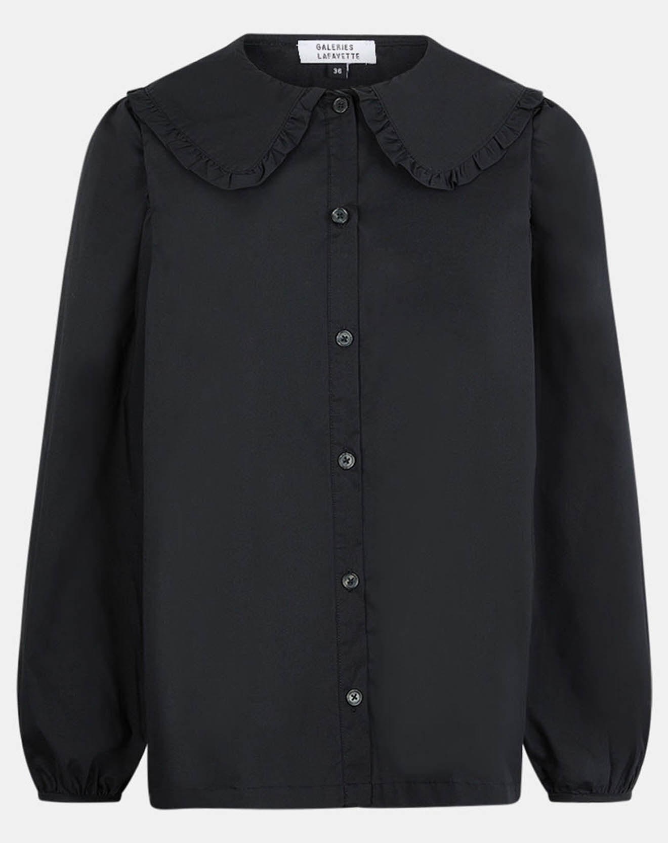 Galeries Lafayette Chemise en popeline de Coton bio Caline noire