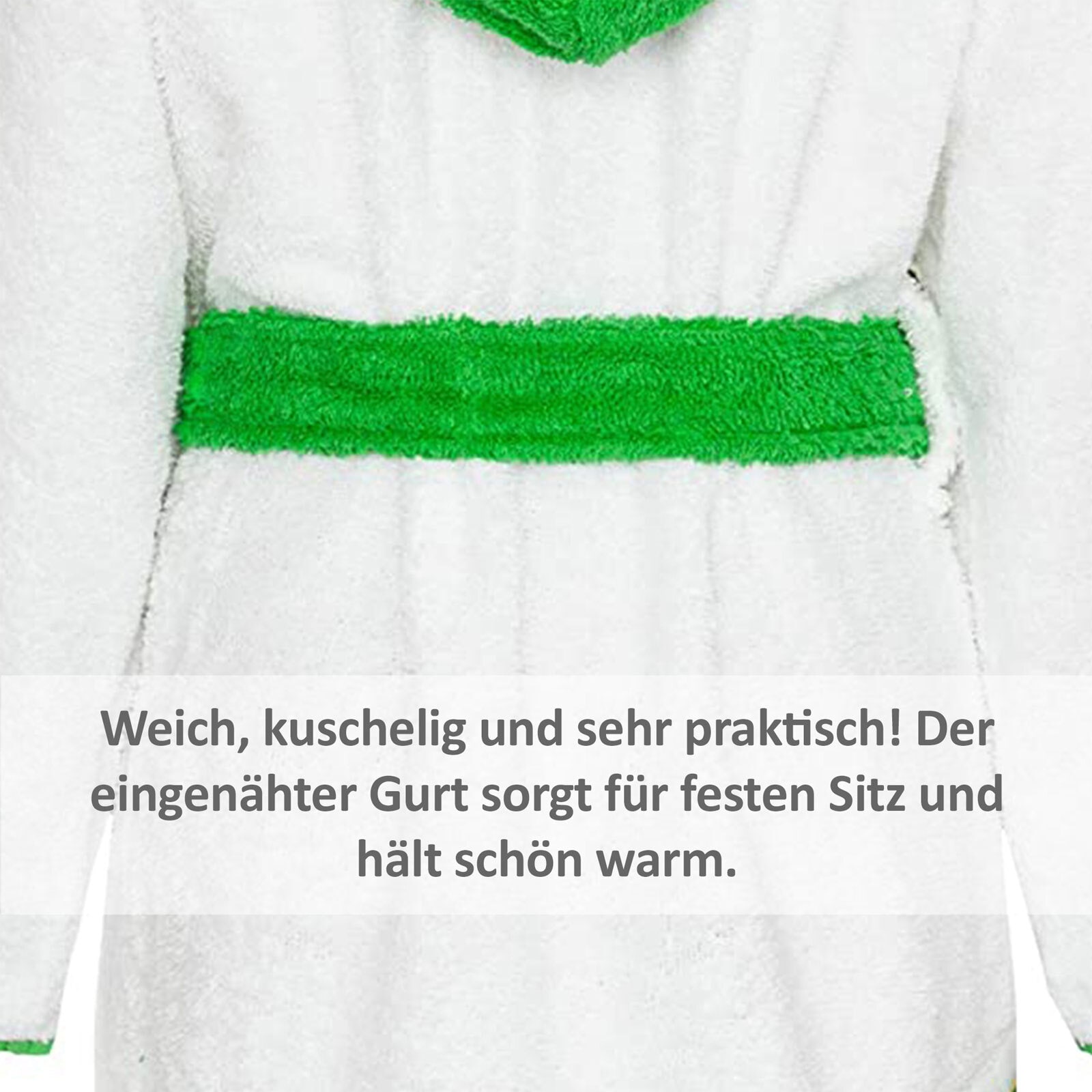 Smithy Bademantel RAUPE NIMMERSATT 128 weiß