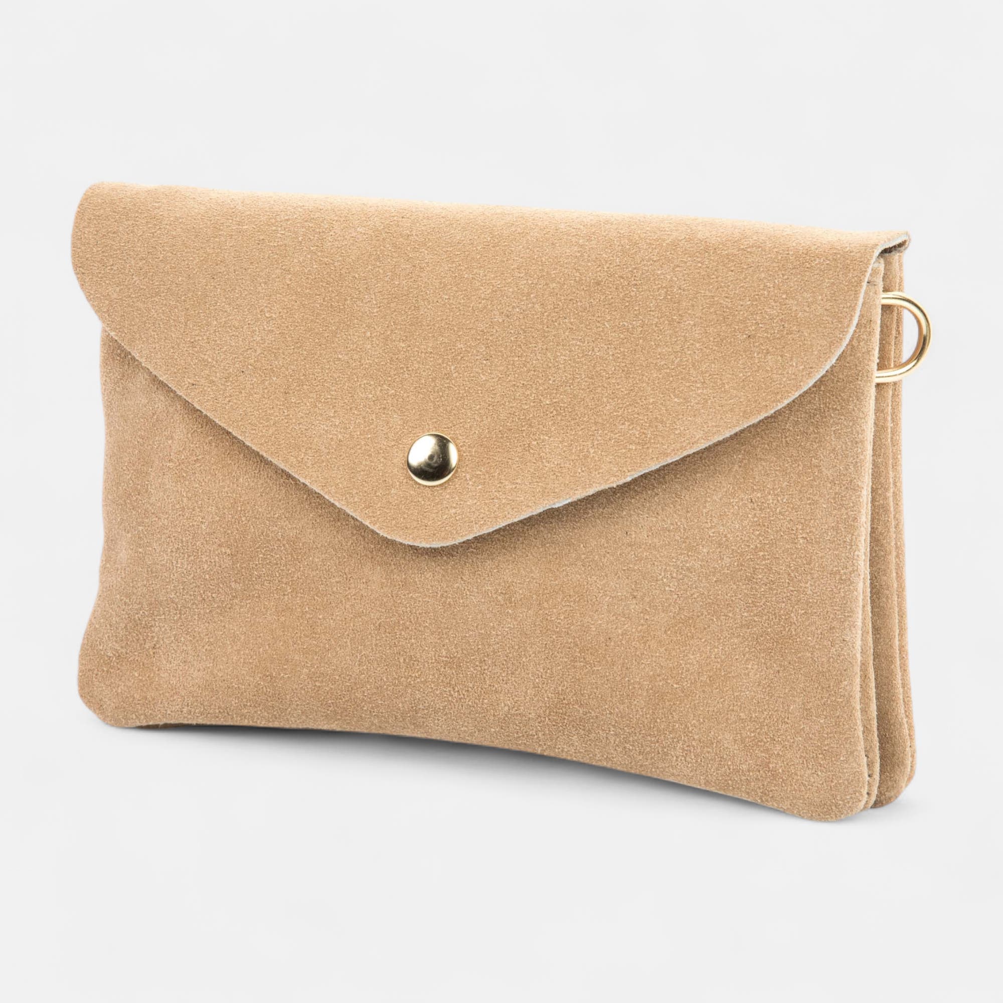 Sac bandoulière en cuir beige