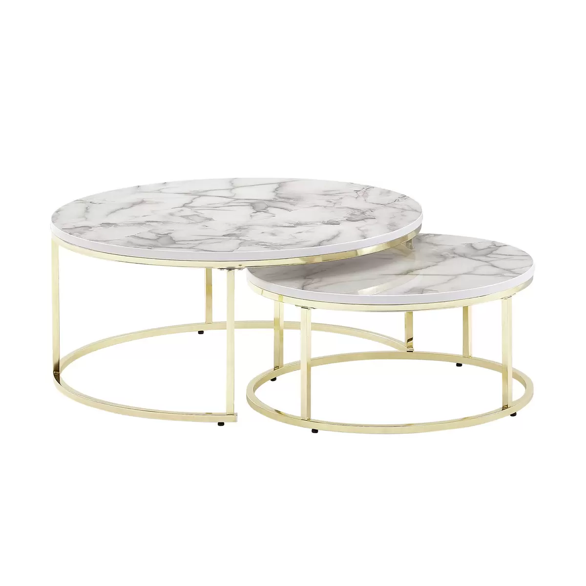 Couchtisch 2er Set Paros weiss