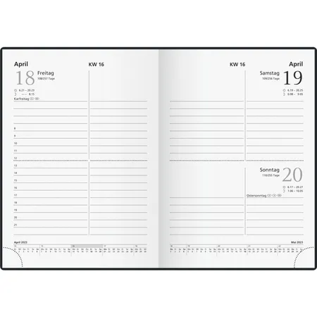 Glocken Tageskalender Taschenkalender 2023 Blattgröße 10 x 14 cm, 1 Stück, 3-fach sortiert