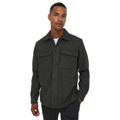 Chemise à manches longues homme Onsash Ovr Woolen Look Pkt ONLY AND SONS